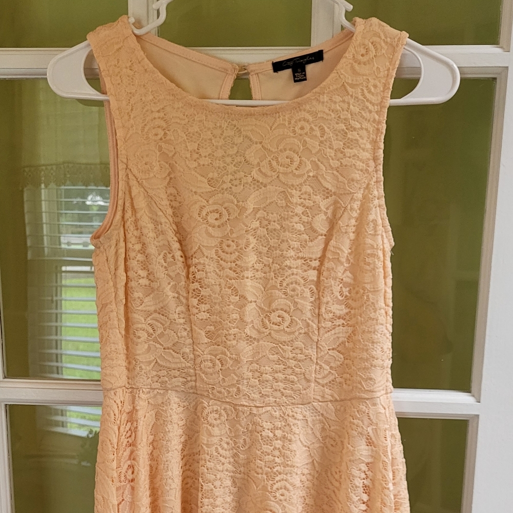 Peach Lace Dress